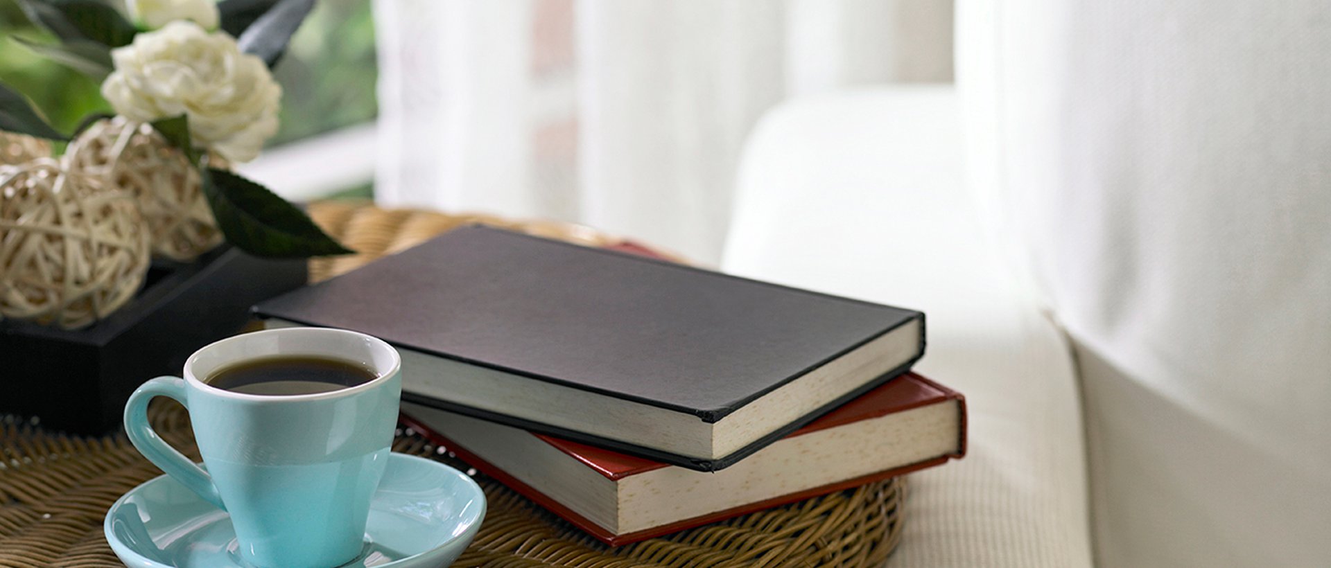 tea cup and books